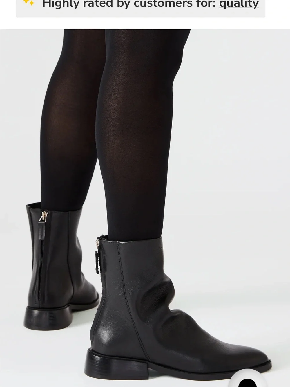 Steve Madden Black Leather Rear-Zip Ankle Booties “nexie”